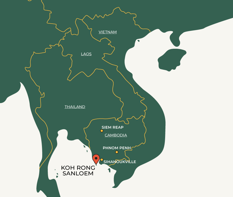 Koh Rong Sanloem on map