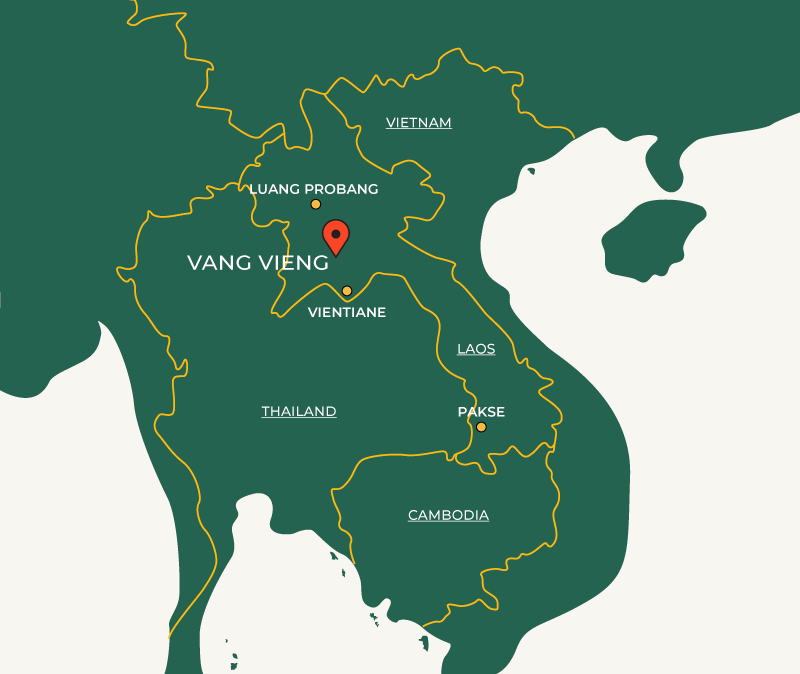 Vang Vieng on map
