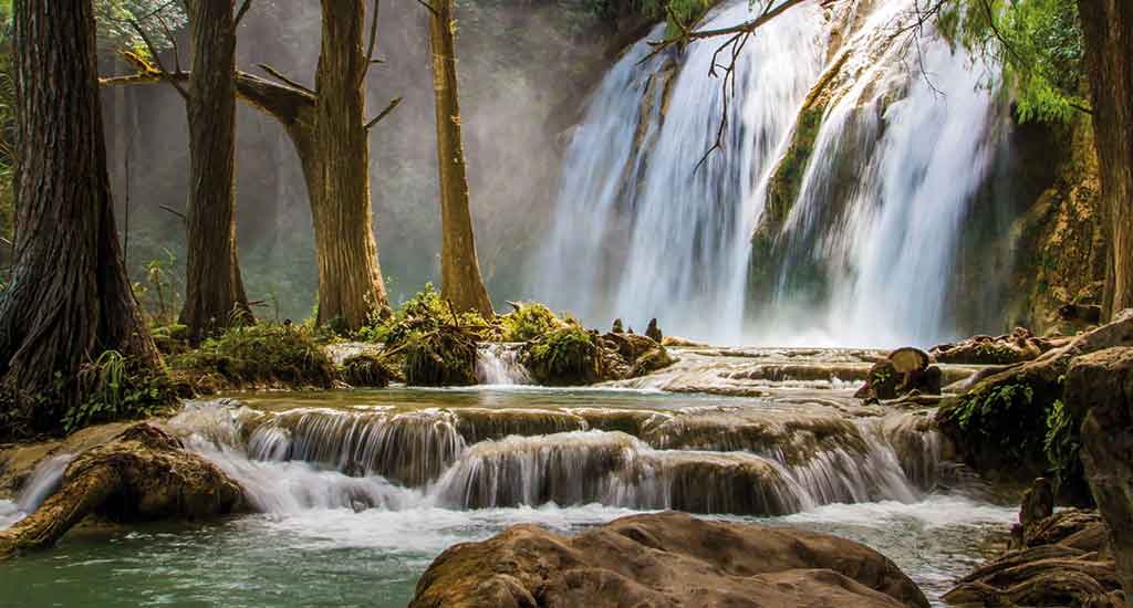 El Chiflon waterfalls in San Cristobal Mexico
