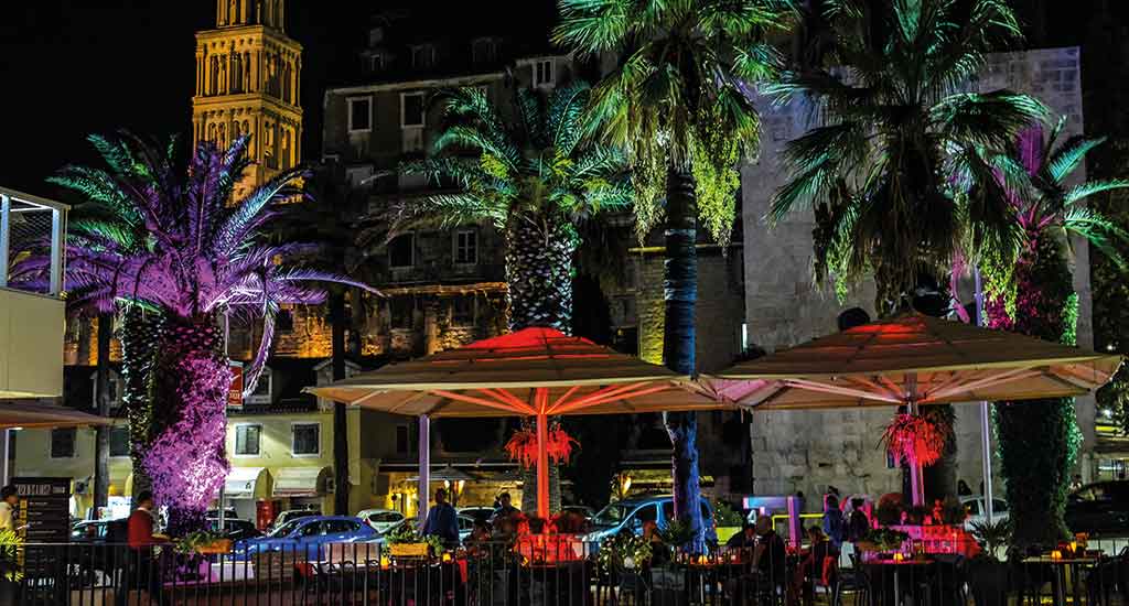 Nightlife outside in Split