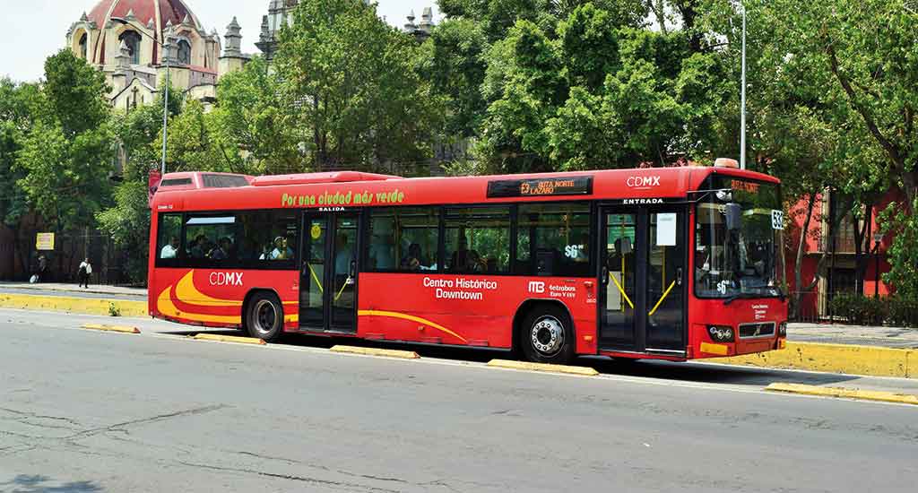 Metrobus in Mexico City Mexico