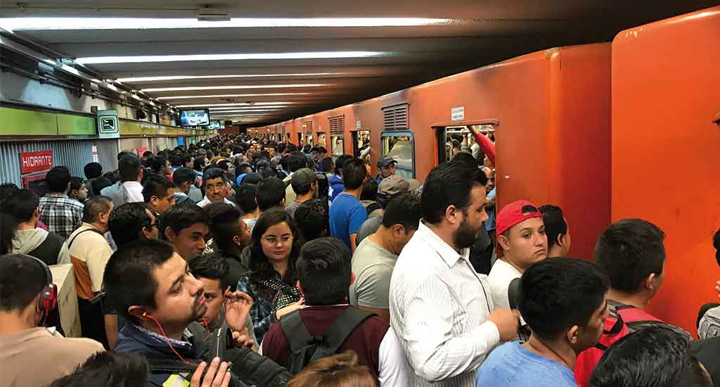 Metro subway in Mexico City Mexico