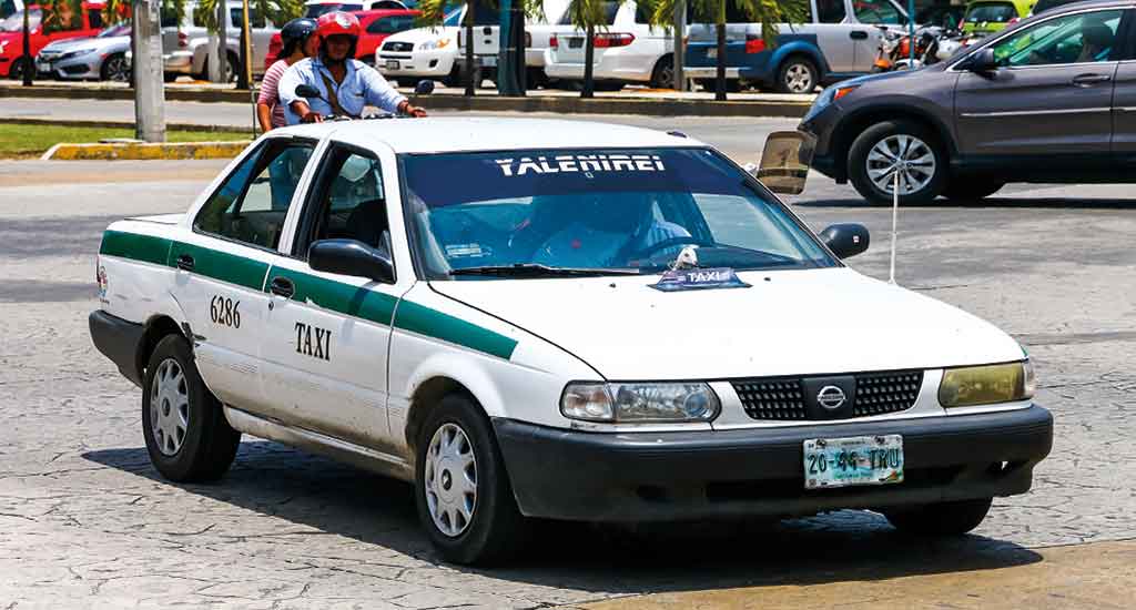 Taxi in Cancun Mexico