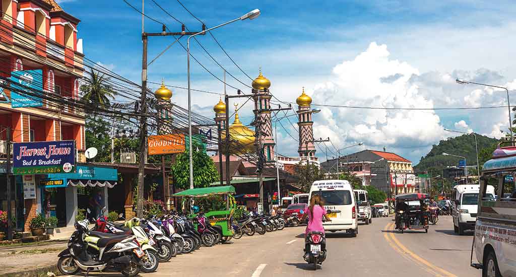 Bustling town of Krabi