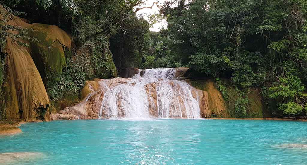 Agua Azul waterfalls near Palenque Mexico