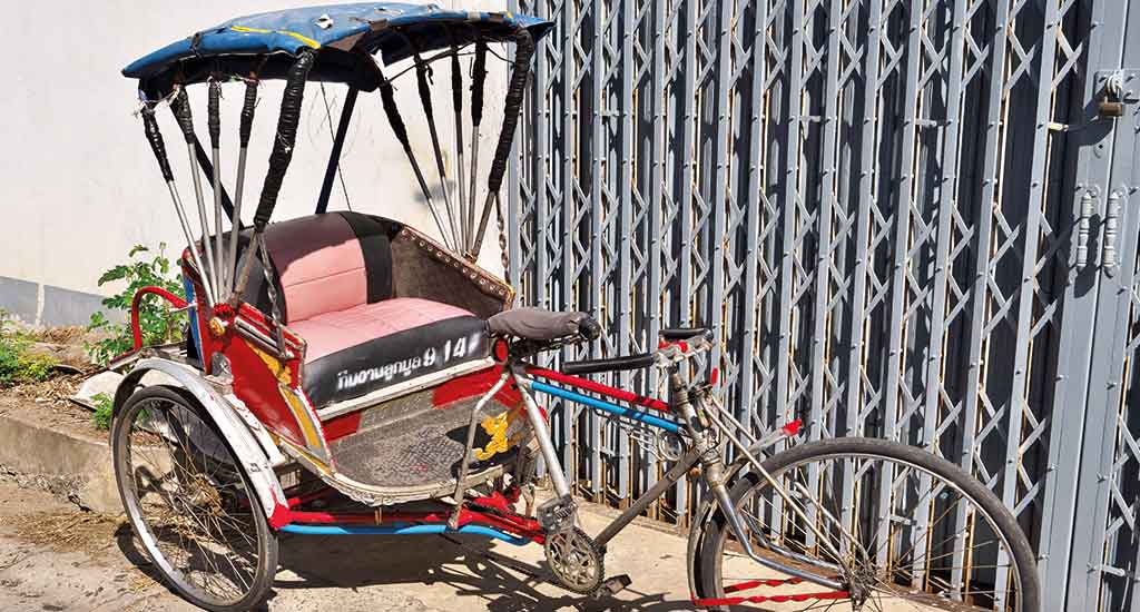 Samlor Bicycle Taxi in Thailand
