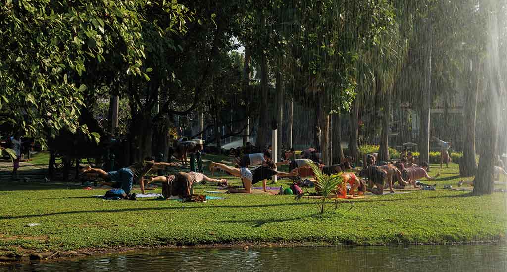 Outdoor yoga Chiang Mai