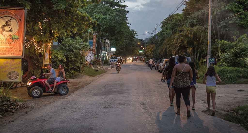 Street in Playa Santa Teresa Costa Rica