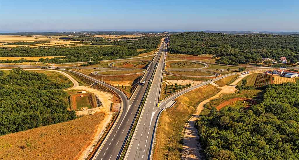 Highway near Pula Istria