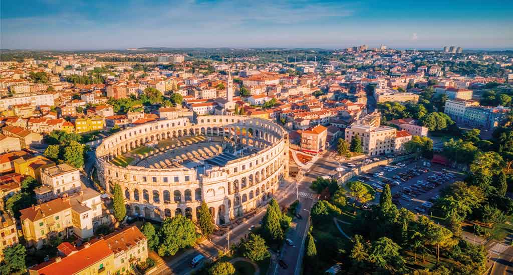 Pula Arena aerial shot