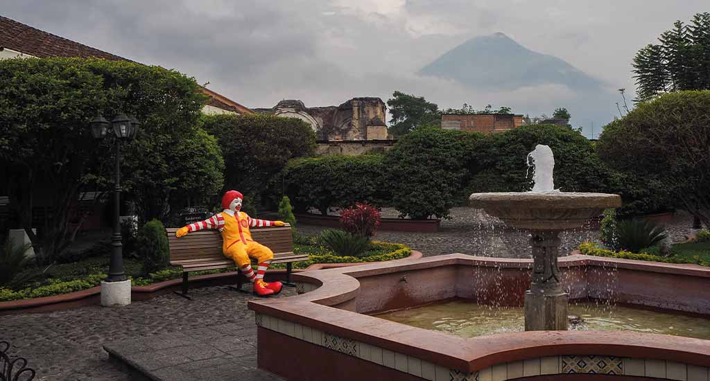 Mcdonalds seating in Antigua