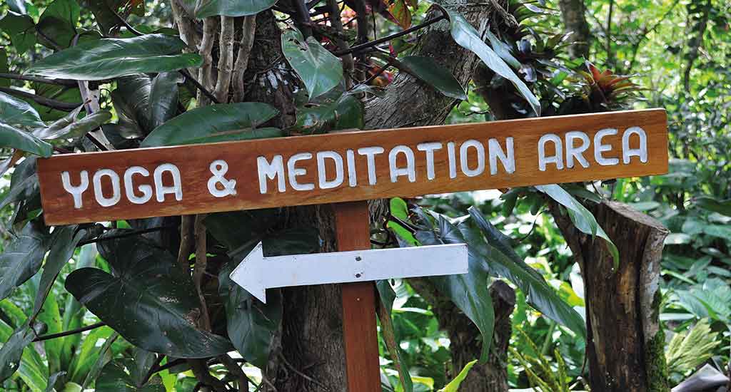 Yoga and meditation sign