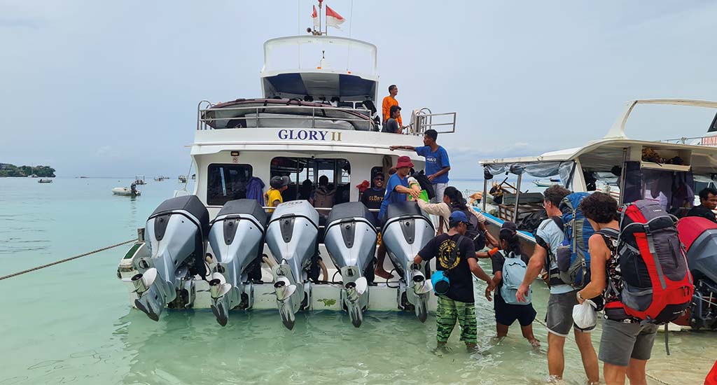 Fast boat in Indonesia